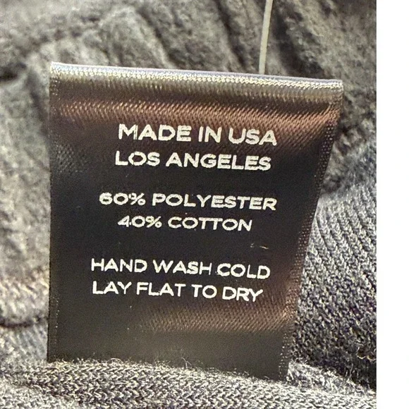 LESET Teddy Jogger Black Fleece Textured Sweatpants Made in USA XS LB091A-TEDDY - Picture 6 of 8